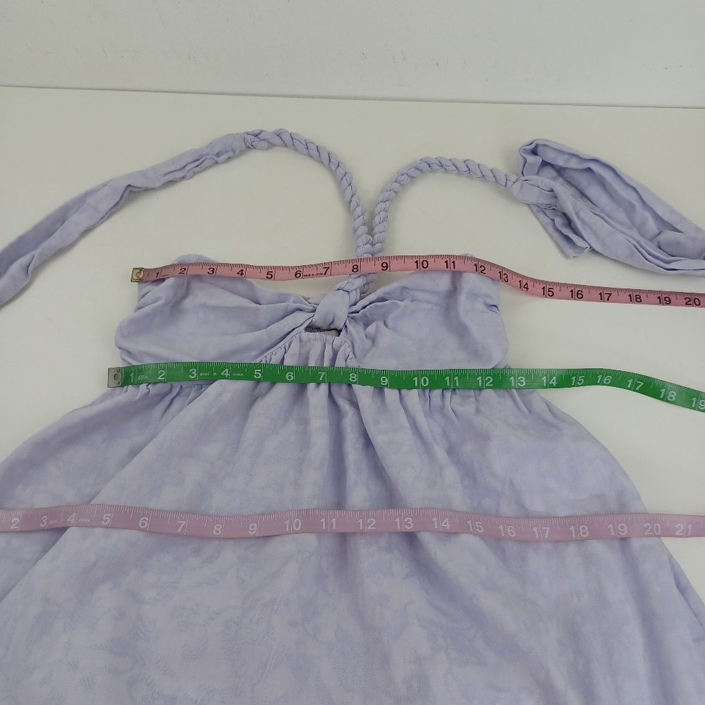 Mara Hoffman Basilia Coverup Dress Size M Women Beach Cotton Linen Tie Neck - Picture 12 of 13